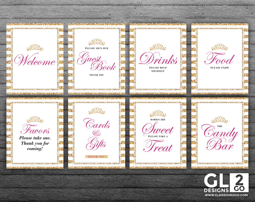 table-signs-pack-princess