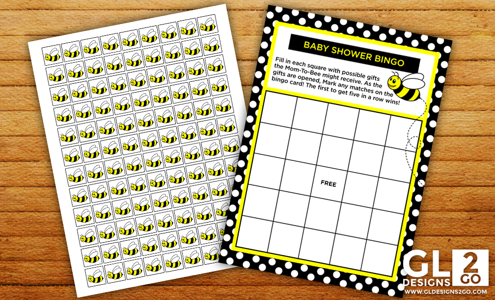 Bee Baby Shower Bingo Game