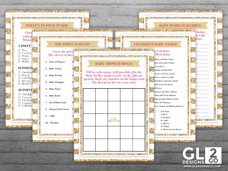 Princess Baby Shower Games - GLDesigns 2 Go